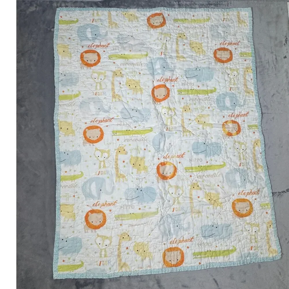 Handmade baby crib quilt 26